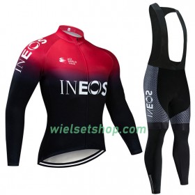 Fietskleding (Fietsshirt Lange Mouw + Lange Koersbroek) 2019 TEAM INEOS N001